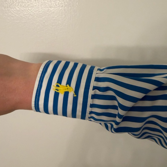 Ralph Lauren Blue and White Striped Shirt - Picture 6 of 8